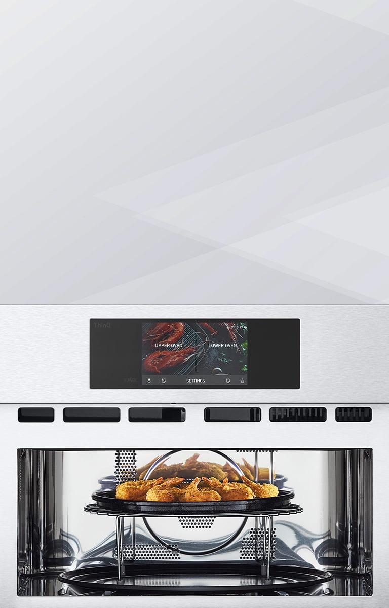 LG STUDIO 1.7/4.7 cu. ft. Combination Double Wall Oven with Air Fry (WCES6428F) LG USA